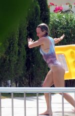 CHLOE MADELEY in Swimsuit at a Pool in Ibiza 07/20/2017