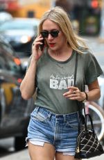 CHLOE SEVIGNY in Denim Shorts Out in New York 07/05/2017