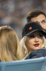 CHRISTINA AGUILERA at LA Dogers vs Atlanta Braves Game in Los Angeles 07/21/2017