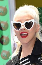 CHRISTINA AGUILERA at The Emoji Movie Premiere in Westwood 07/23/2017