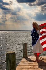 CHRISTINA AGUILERA in BIkini Celebrates 4th of July 07/04/2017