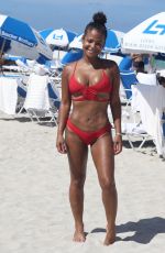 CHRISTINA MILIAN in Bikini on the Beach in Miami 07/15/2017