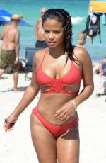 CHRISTINA MILIAN in Bikini on the Beach in Miami 07/15/2017