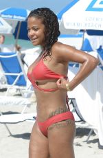 CHRISTINA MILIAN in Bikini on the Beach in Miami 07/15/2017