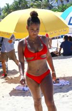 CHRISTINA MILIAN in Bikini on the Beach in Miami 07/15/2017
