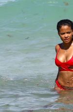 CHRISTINA MILIAN in Bikini on the Beach in Miami 07/15/2017