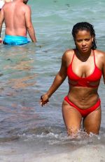 CHRISTINA MILIAN in Bikini on the Beach in Miami 07/15/2017