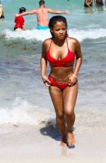 CHRISTINA MILIAN in Bikini on the Beach in Miami 07/15/2017