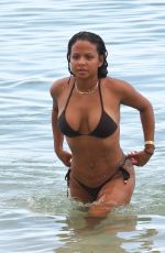 CHRISTINA MILIAN in Bikini on the Beach in Miami 07/18/2017