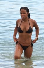 CHRISTINA MILIAN in Bikini on the Beach in Miami 07/18/2017