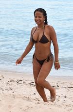 CHRISTINA MILIAN in Bikini on the Beach in Miami 07/18/2017