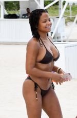 CHRISTINA MILIAN in Bikini on the Beach in Miami 07/18/2017