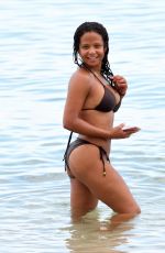 CHRISTINA MILIAN in Bikini on the Beach in Miami 07/18/2017