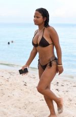 CHRISTINA MILIAN in Bikini on the Beach in Miami 07/18/2017