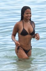CHRISTINA MILIAN in Bikini on the Beach in Miami 07/18/2017