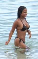 CHRISTINA MILIAN in Bikini on the Beach in Miami 07/18/2017