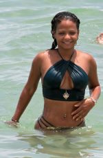 CHRISTINA MILIAN in Bikini on the Beach in Miami 07/20/2017