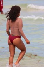 CHRISTINA MILIAN in Bikini on the Beach in Miami 07/22/2017