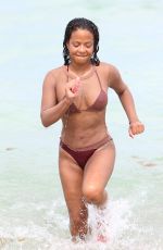 CHRISTINA MILIAN in Bikini on the Beach in Miami 07/22/2017