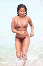 CHRISTINA MILIAN in Bikini on the Beach in Miami 07/22/2017