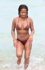 CHRISTINA MILIAN in Bikini on the Beach in Miami 07/22/2017