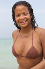 CHRISTINA MILIAN in Bikini on the Beach in Miami 07/22/2017