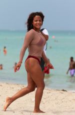 CHRISTINA MILIAN in Bikini on the Beach in Miami 07/22/2017