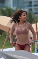 CHRISTINA MILIAN in Bikini on the Beach in Miami 07/22/2017