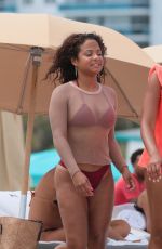 CHRISTINA MILIAN in Bikini on the Beach in Miami 07/22/2017