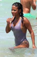 CHRISTINA MILIAN in Swimsuit on the Beach in Miami 07/02/2017