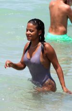 CHRISTINA MILIAN in Swimsuit on the Beach in Miami 07/02/2017