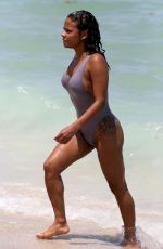 CHRISTINA MILIAN in Swimsuit on the Beach in Miami 07/02/2017