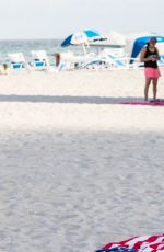 CLAUDIA ROMANI on the Beach in South Beach 07/04/2017