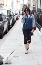 DAISY LOWE Out with Her Dog in London 07/12/2017