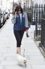 DAISY LOWE Out with Her Dog in London 07/12/2017