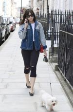 DAISY LOWE Out with Her Dog in London 07/12/2017