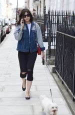 DAISY LOWE Out with Her Dog in London 07/12/2017