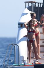 DAPHNE GROENEVELD, TAYLOR HILL and GEORGIA FOWLER at a Yacht in St. Tropez 07/26/2017