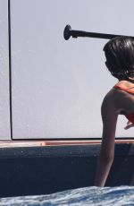 DAPHNE GROENEVELD, TAYLOR HILL and GEORGIA FOWLER at a Yacht in St. Tropez 07/26/2017