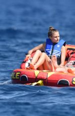 DAPHNE GROENEVELD, TAYLOR HILL and GEORGIA FOWLER at a Yacht in St. Tropez 07/26/2017