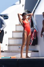 DAPHNE GROENEVELD, TAYLOR HILL and GEORGIA FOWLER at a Yacht in St. Tropez 07/26/2017