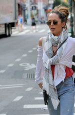 ELIUZA DUSHKU Out and About in New York 07/18/2017