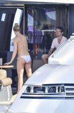 ELLE EVANS in Bikini at a Yacht in St. Tropez 07/06/2017