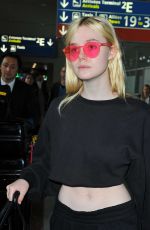 ELLE FANNING at Charles De Gaulle Airport in Paris 07/01/2017