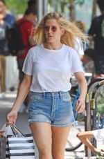 ELLIE GOULDING in Denim Shorts Shopping in New York 07/17/2017