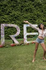 ELSA HOSK, CHANEL IMAN and JOSEPHINE SKRIVER at #revolveinthehamptons 2007 in Bridgehampton 07/22/2017