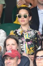 EMILIA CLARKE at Men’s Singles Final at Wimbledon Tennis Championships in London 07/16/2017