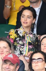 EMILIA CLARKE at Men’s Singles Final at Wimbledon Tennis Championships in London 07/16/2017