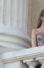 EMILY RATAJKOWSKI on the Set of a Photoshoot on a Balcony in Paris 07/05/2017