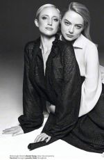 EMMA STONE and ANDREA RISEBOURGH in Out Magazine, August 2017
